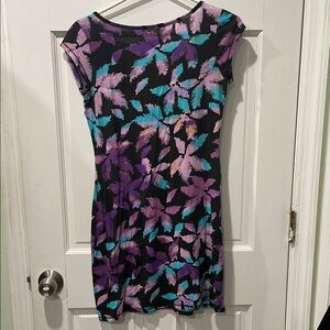 Colorful Leaf Print Dress
